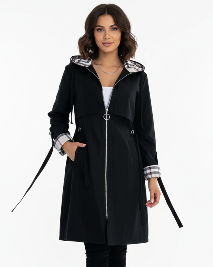 Alyssa Manteau Femme Imperméable Coupe-Vent – Coupe Ajustée & Capuche Toute Saison