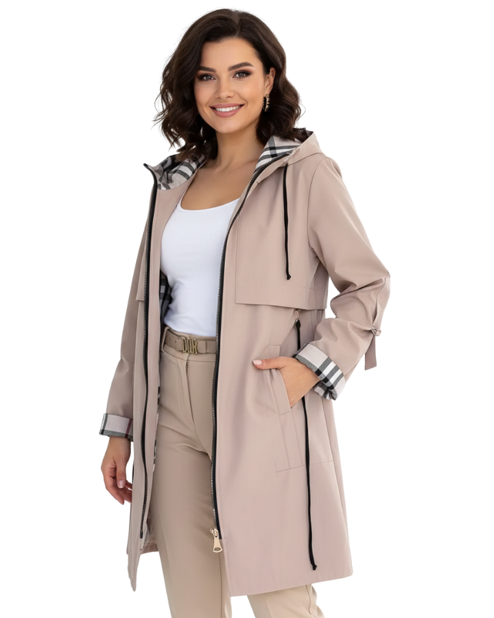 Alyssa Manteau Femme Imperméable Coupe-Vent – Coupe Ajustée & Capuche Toute Saison