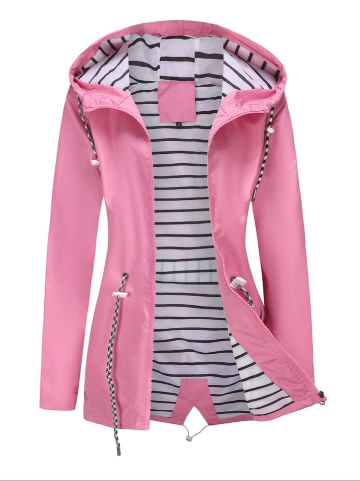 Arianna Veste Femme Imperméable – Manteau Léger avec Capuche & Doublure Confortable Automne