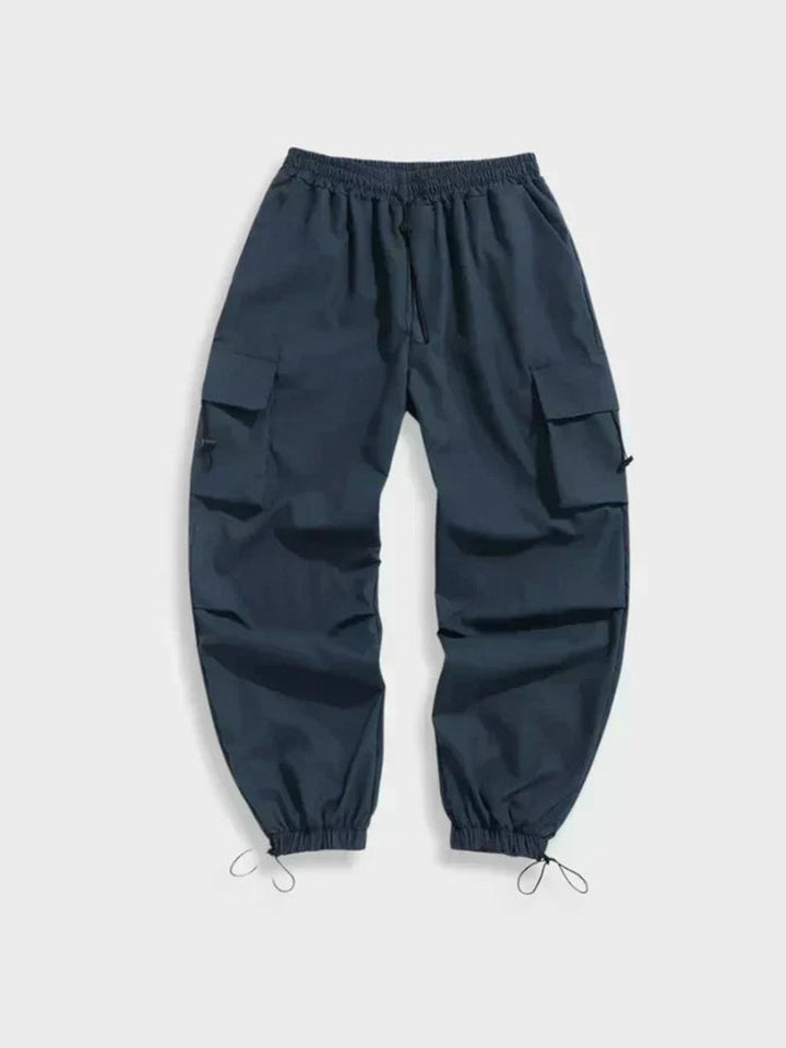 Men's Baggy Wide-Leg Drawstring Cargo Pants