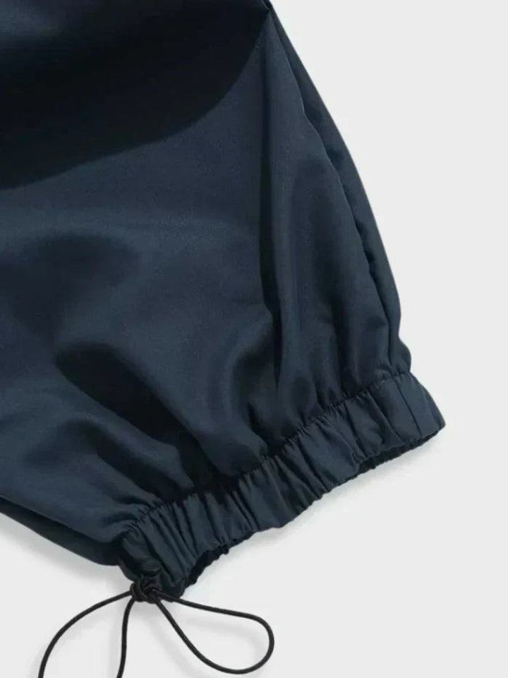 Men's Baggy Wide-Leg Drawstring Cargo Pants