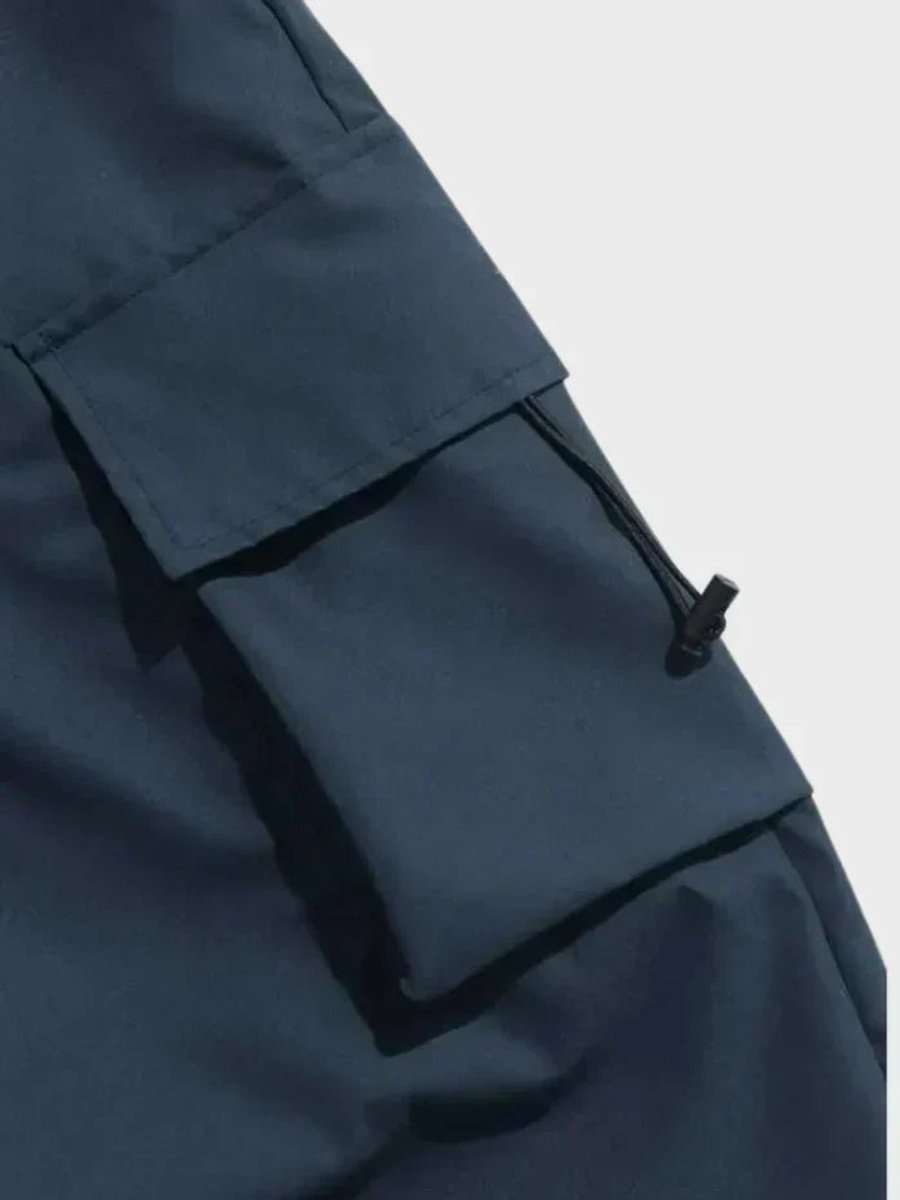 Men's Baggy Wide-Leg Drawstring Cargo Pants