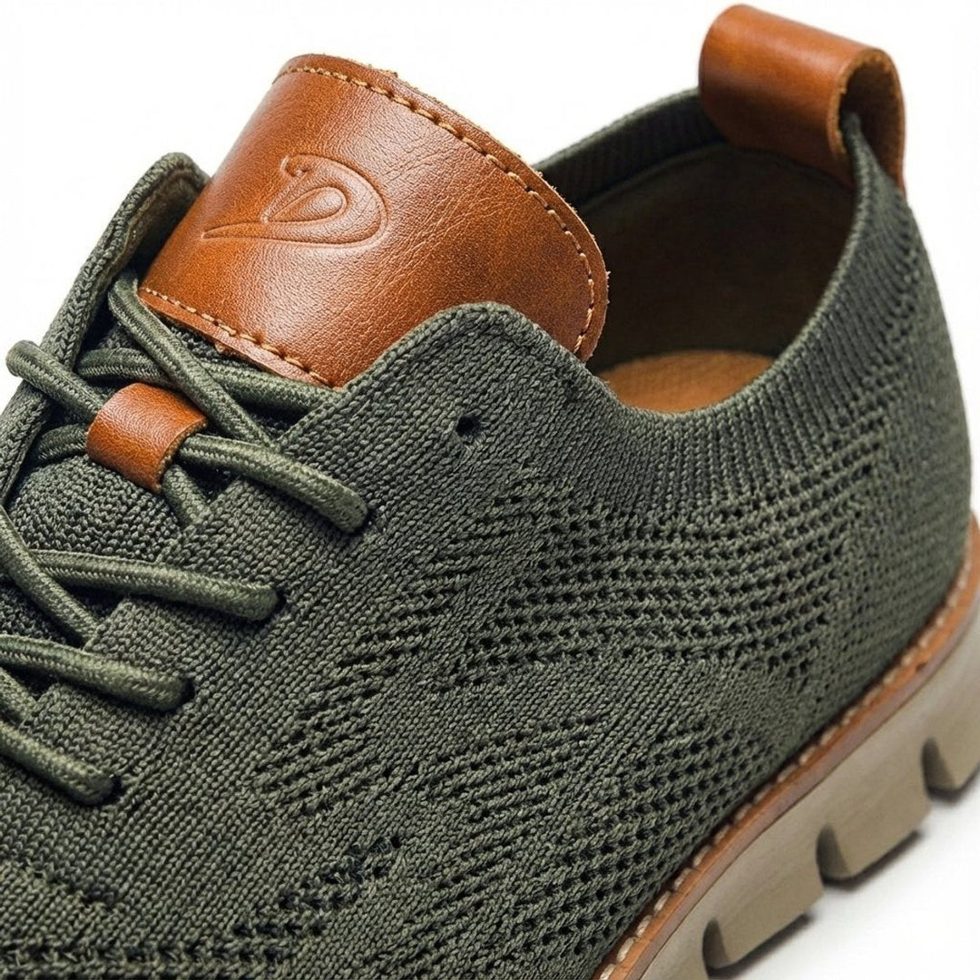 Men's Breathable Knit Lace-Up Oxford Sneakers