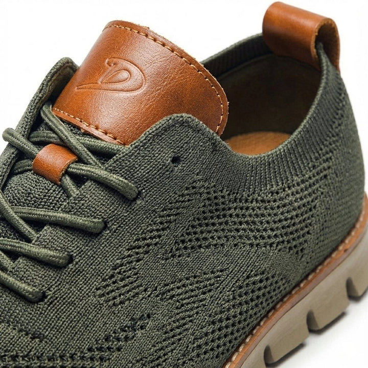 Men's Breathable Knit Lace-Up Oxford Sneakers