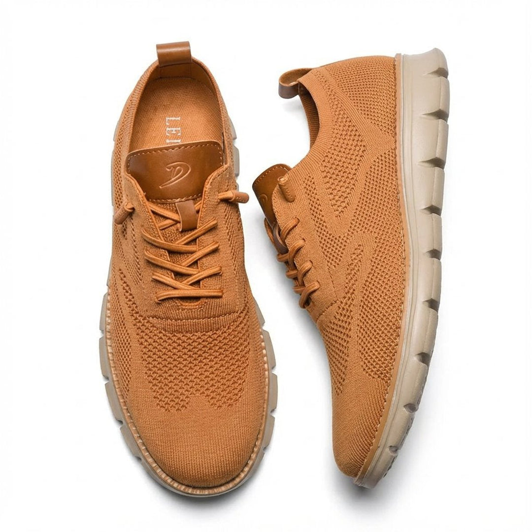 Men's Breathable Knit Lace-Up Oxford Sneakers