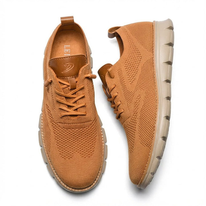 Men's Breathable Knit Lace-Up Oxford Sneakers