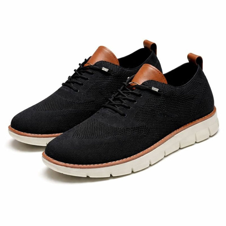 Men's Breathable Knit Lace-Up Oxford Sneakers