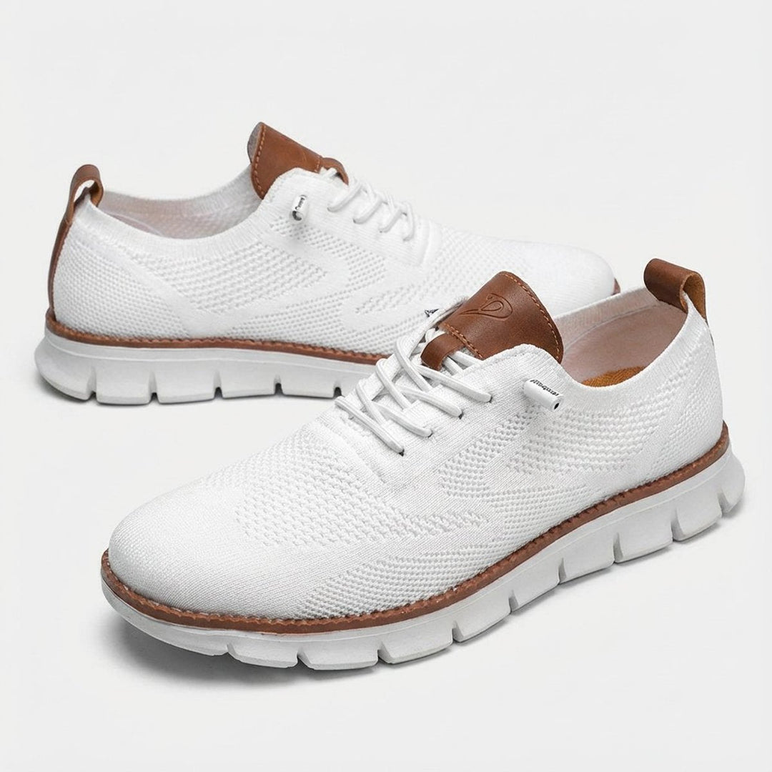 Men's Breathable Knit Lace-Up Oxford Sneakers
