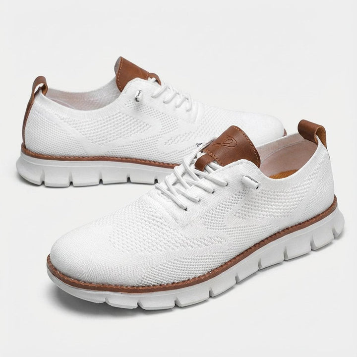 Men's Breathable Knit Lace-Up Oxford Sneakers