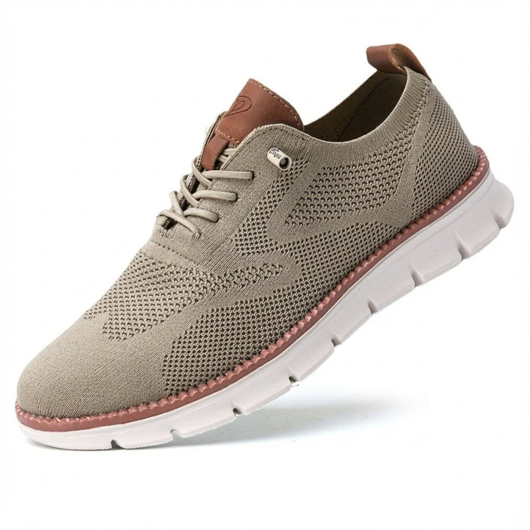 Men's Breathable Knit Lace-Up Oxford Sneakers