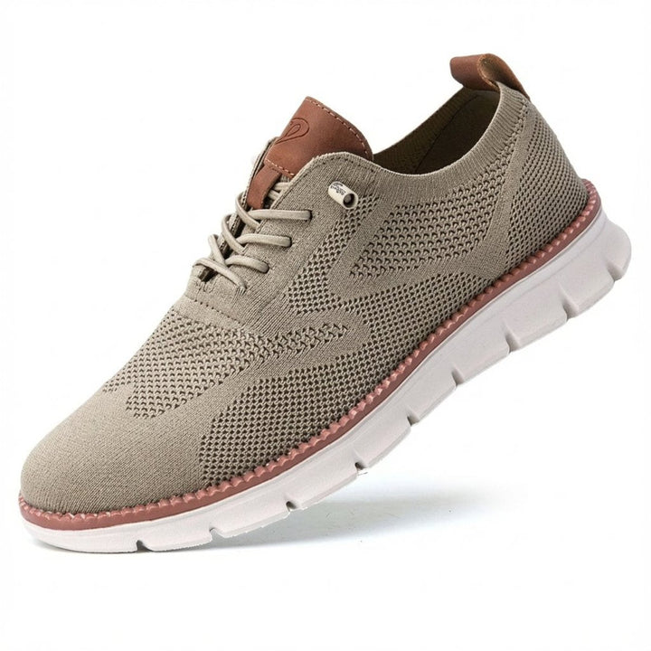 Men's Breathable Knit Lace-Up Oxford Sneakers