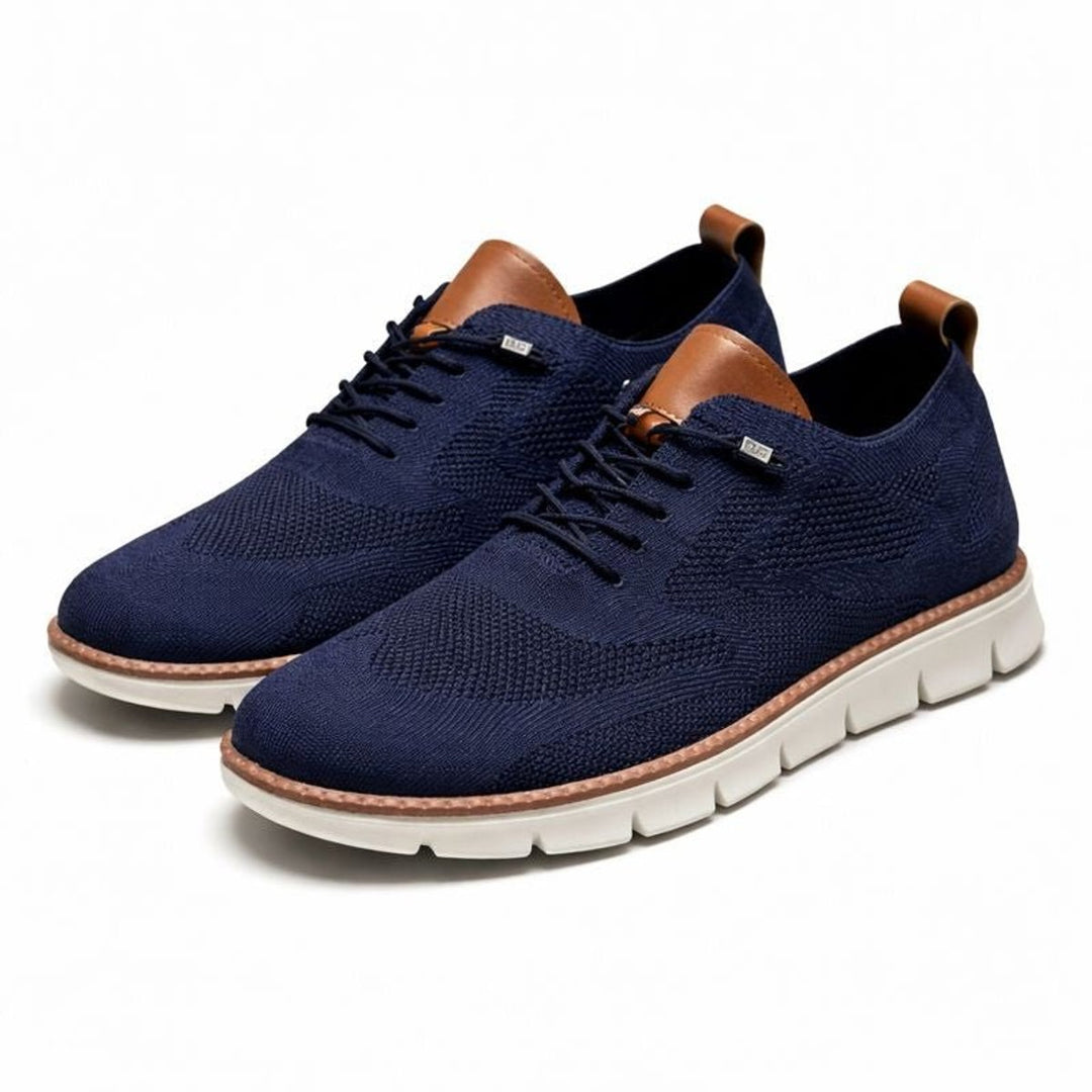 Men's Breathable Knit Lace-Up Oxford Sneakers