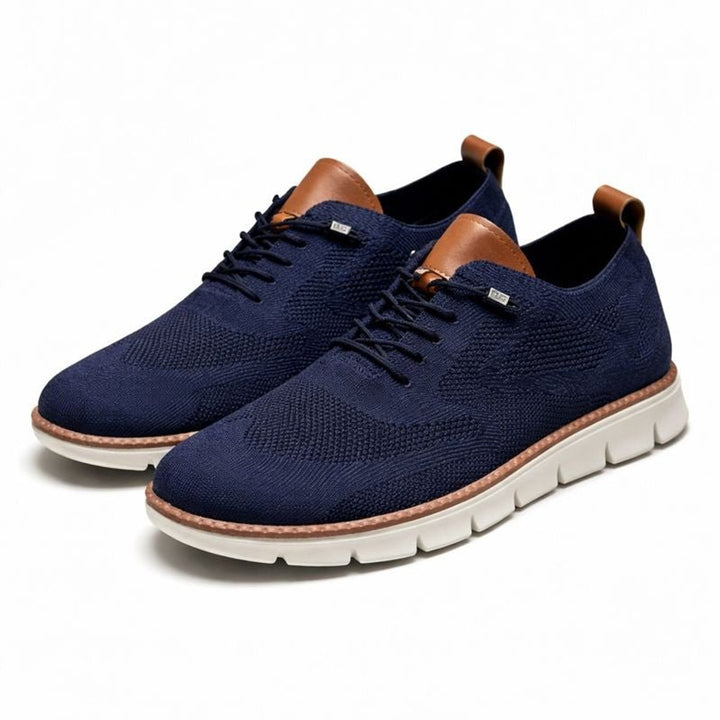 Men's Breathable Knit Lace-Up Oxford Sneakers