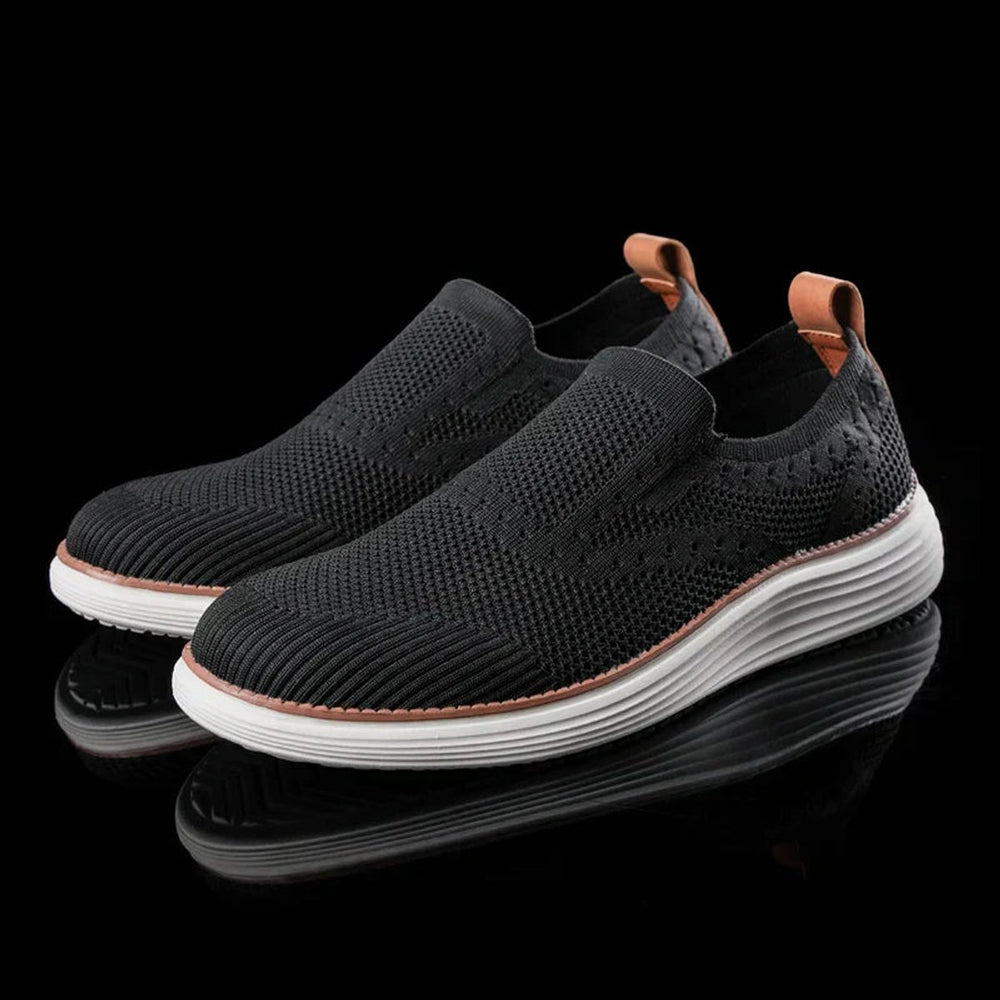 Men's Breathable Knit Slip-On Walking Loafers