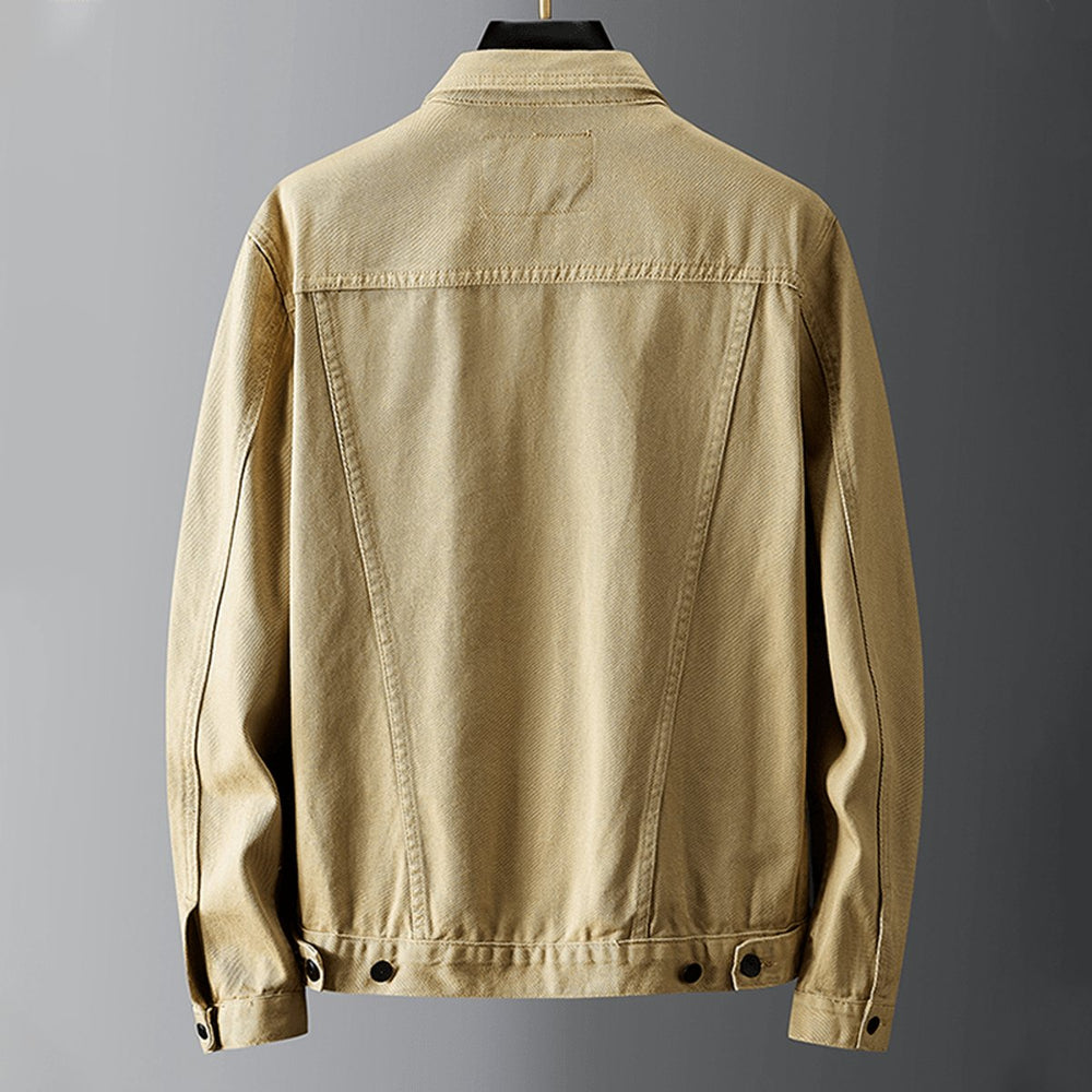 Men's Classic Button-Up Chest Pocket Casual Denim Jacket