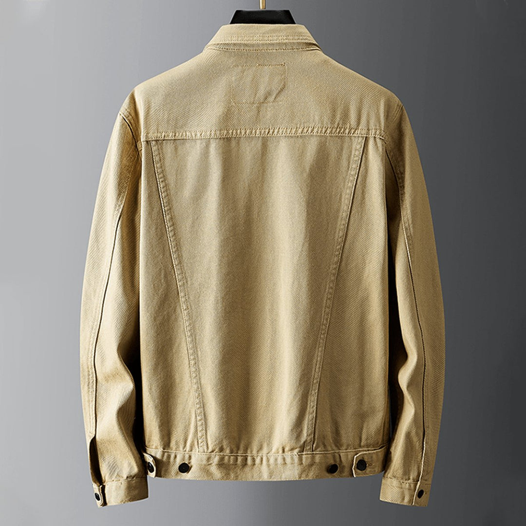 Men's Classic Button-Up Chest Pocket Casual Denim Jacket