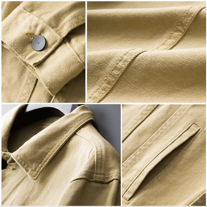 Men's Classic Button-Up Chest Pocket Casual Denim Jacket