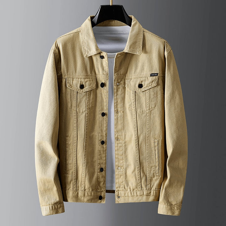Men's Classic Button-Up Chest Pocket Casual Denim Jacket