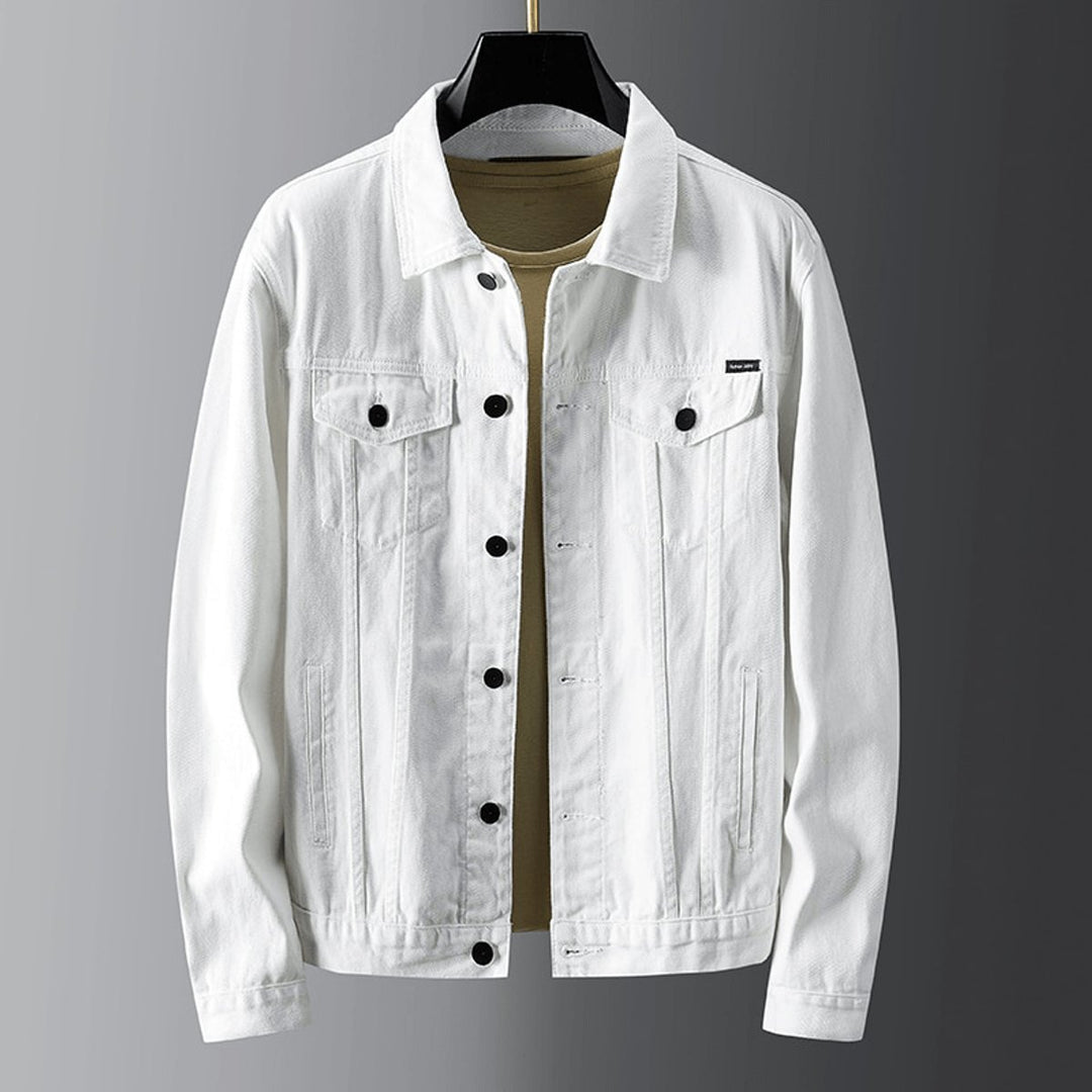 Men's Classic Button-Up Chest Pocket Casual Denim Jacket