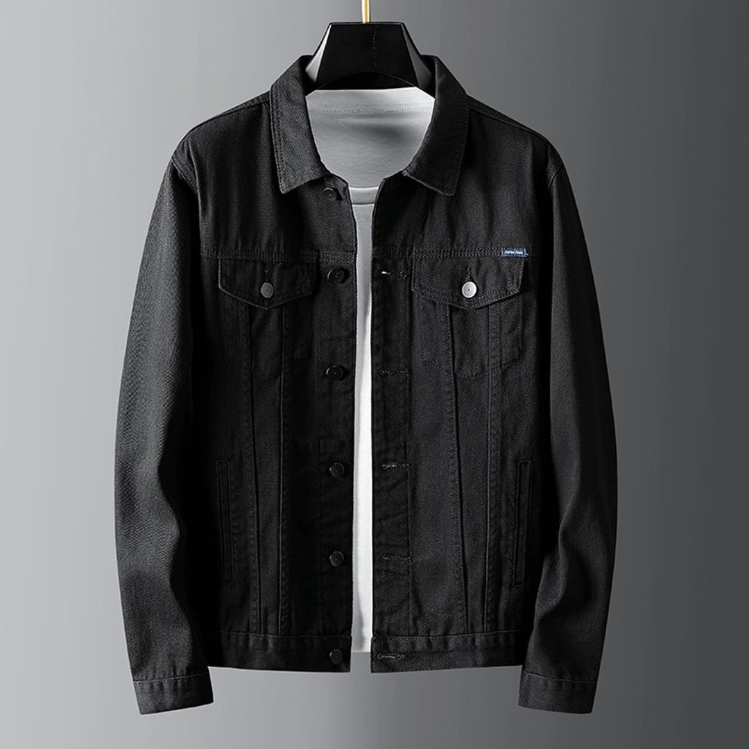 Men's Classic Button-Up Chest Pocket Casual Denim Jacket