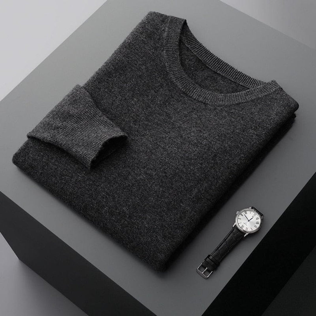 Men's Classic Crewneck Ribbed-Trim Knit Pullover Sweater