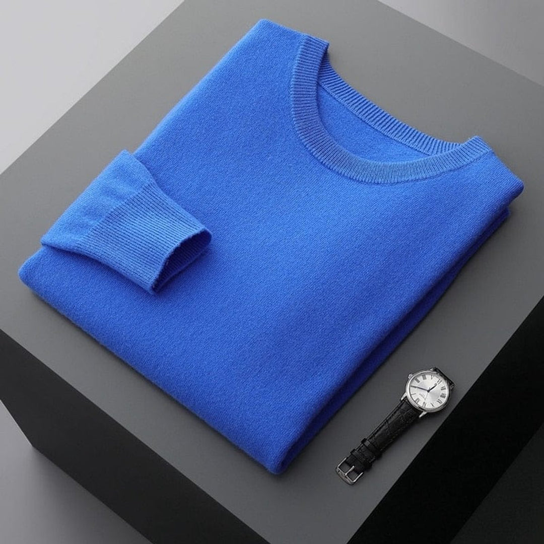 Men's Classic Crewneck Ribbed-Trim Knit Pullover Sweater