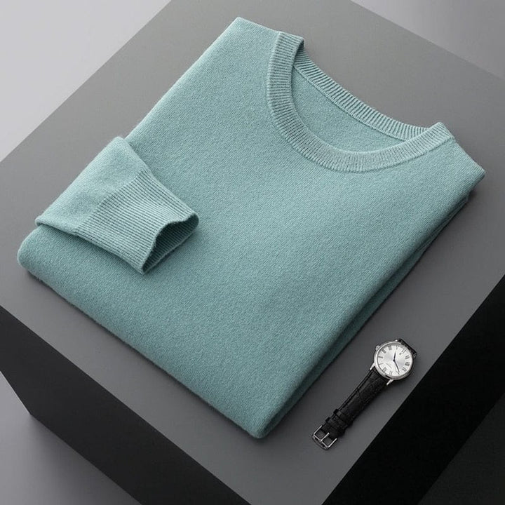 Men's Classic Crewneck Ribbed-Trim Knit Pullover Sweater