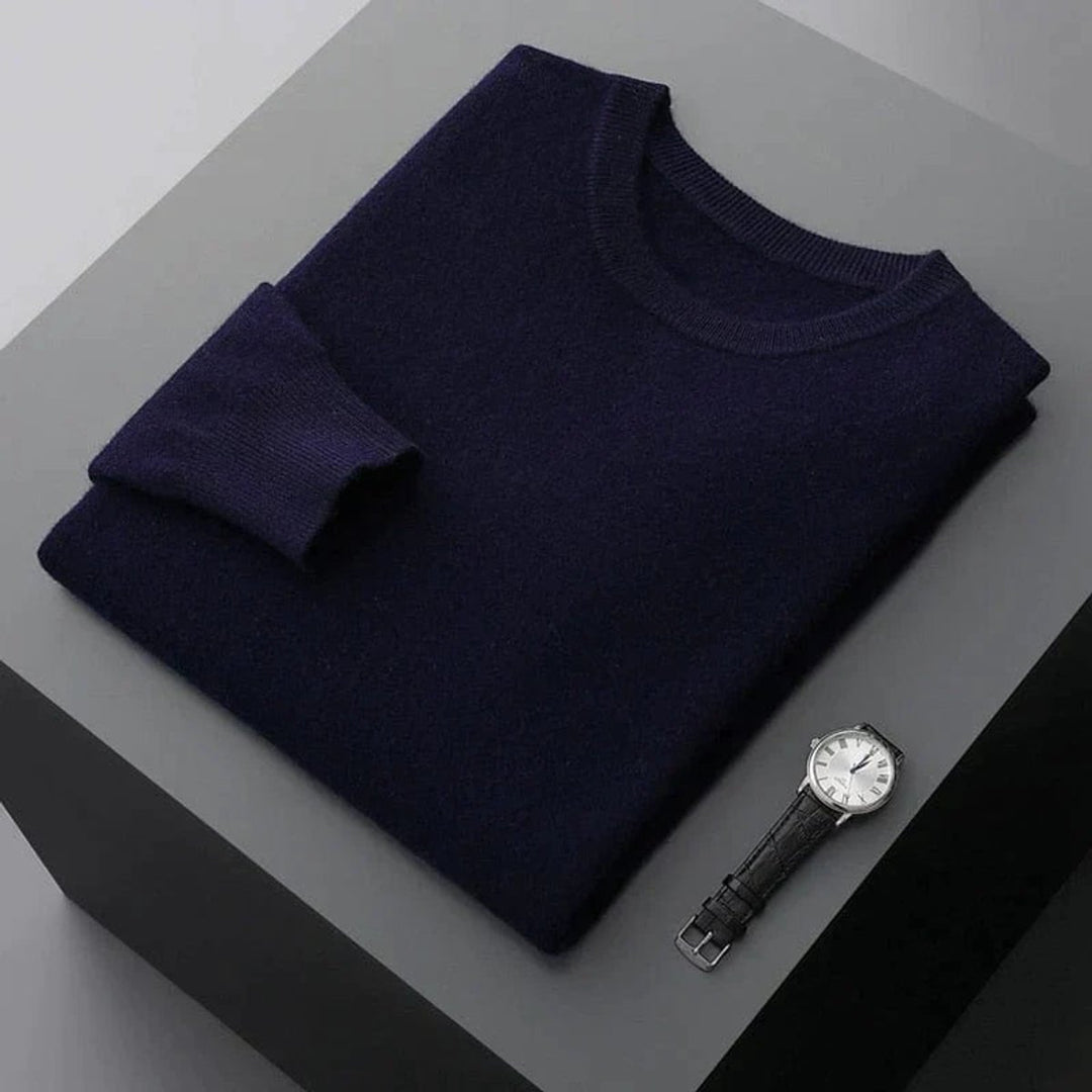 Men's Classic Crewneck Ribbed-Trim Knit Pullover Sweater