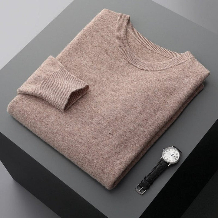 Men's Classic Crewneck Ribbed-Trim Knit Pullover Sweater