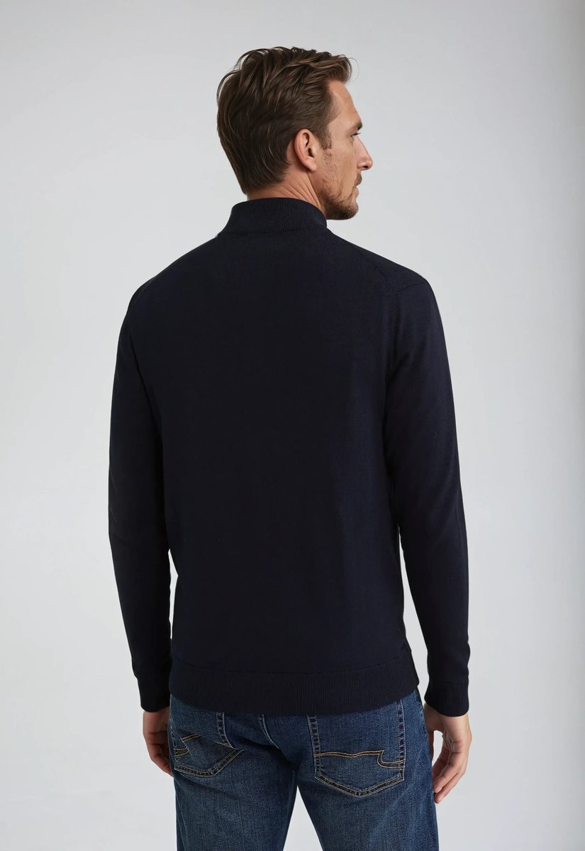 Men's Full-Zip Mock-Neck Long-Sleeve Knit Cardigan Sweater