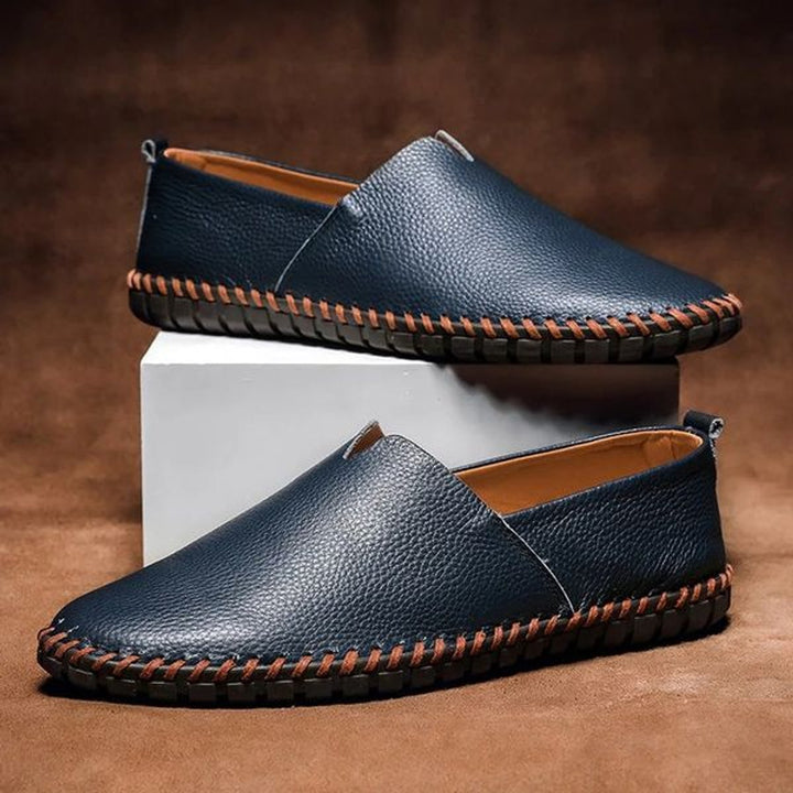 Men's Handstitched Leather Slip-On Loafers