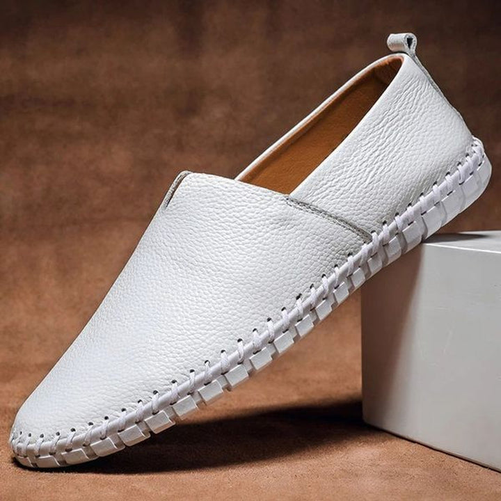 Men's Handstitched Leather Slip-On Loafers