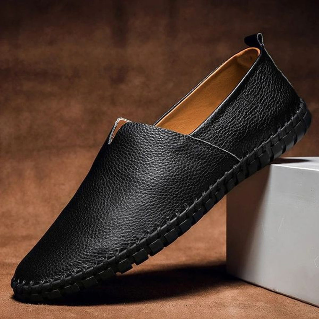 Men's Handstitched Leather Slip-On Loafers