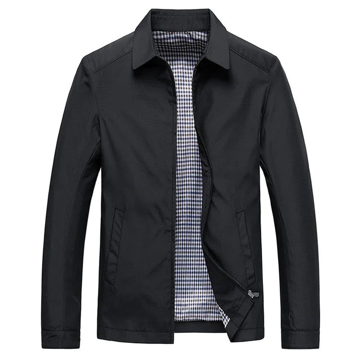 Men's Lightweight Water-Resistant Zip-Up Harrington Jacket