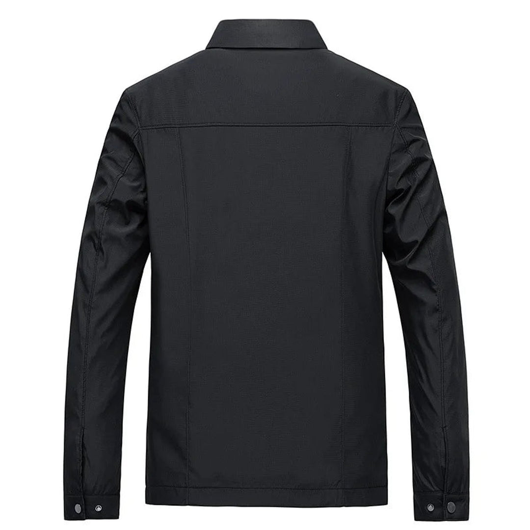 Men's Lightweight Water-Resistant Zip-Up Harrington Jacket