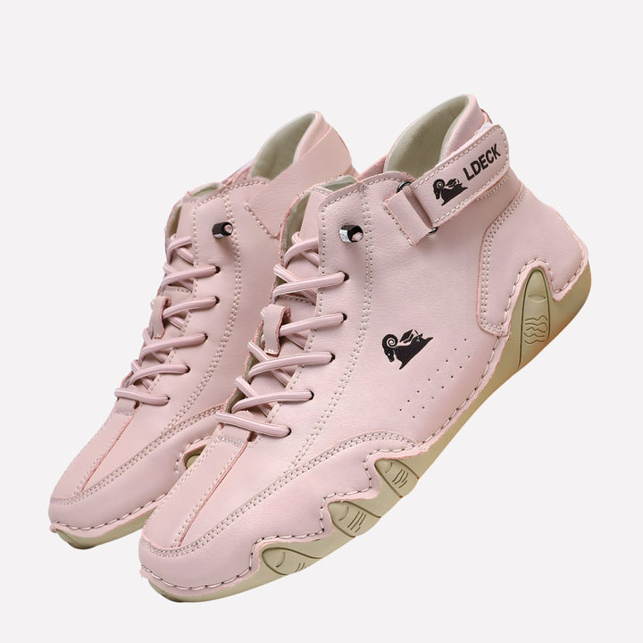 Men's Minimalist Lace-Up Barefoot-Style Leather Sneakers