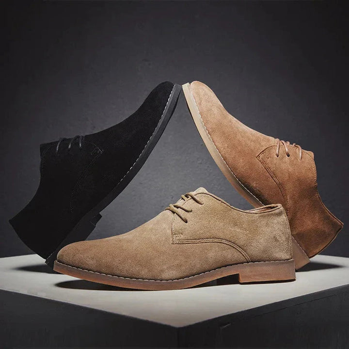 Men's Minimalist Suede Lace-Up Derby Oxford Shoes