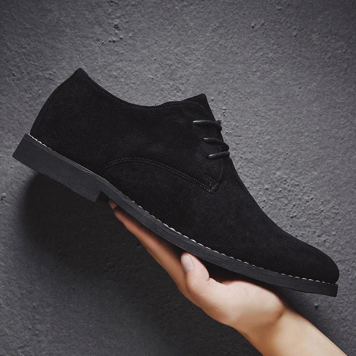 Men's Minimalist Suede Lace-Up Derby Oxford Shoes