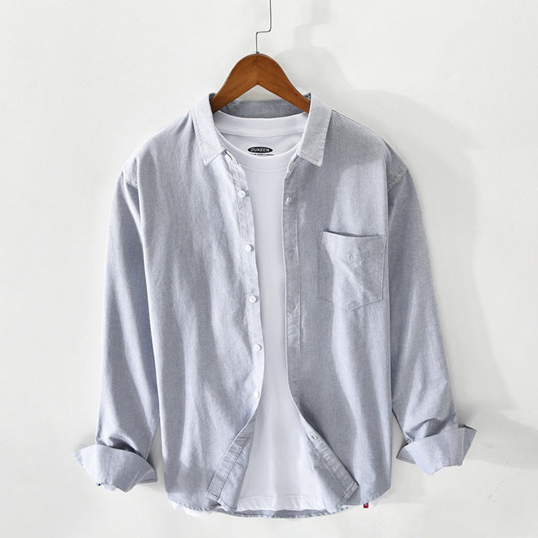 Men's Regular-Fit Cotton Oxford Button-Down Shirt