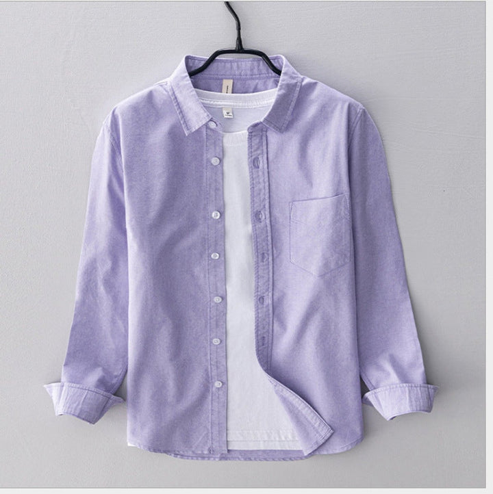 Men's Regular-Fit Cotton Oxford Button-Down Shirt