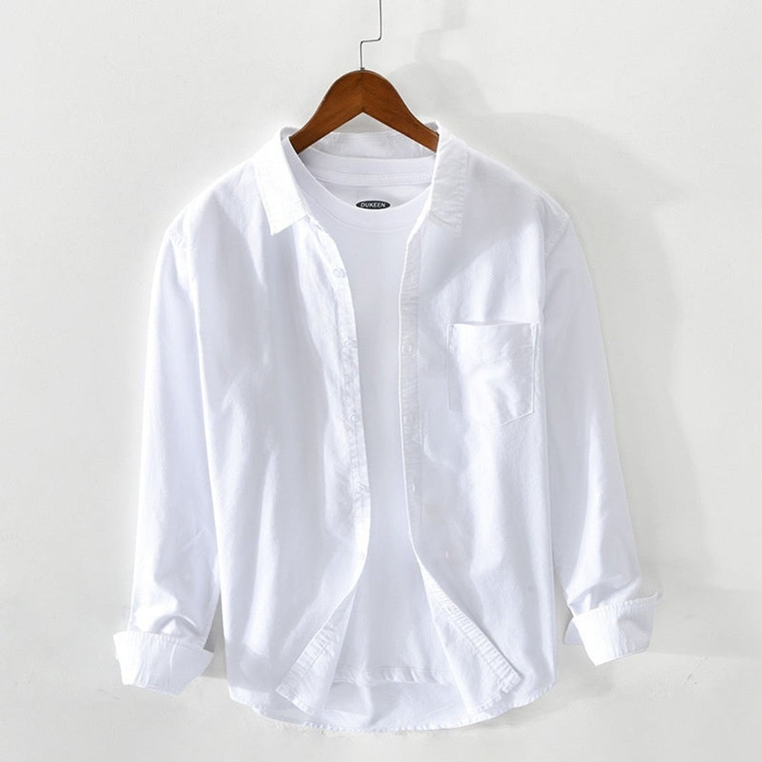 Men's Regular-Fit Cotton Oxford Button-Down Shirt