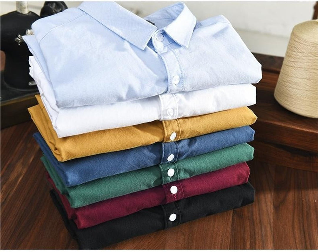 Men's Regular-Fit Cotton Oxford Button-Down Shirt