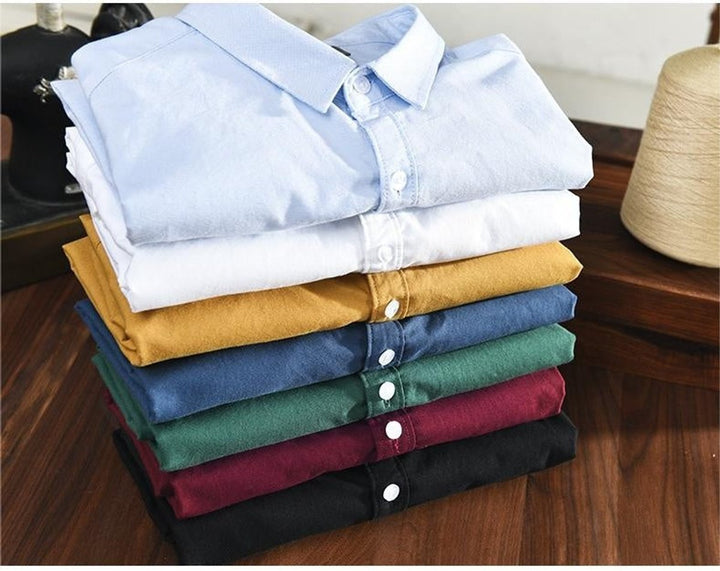 Men's Regular-Fit Cotton Oxford Button-Down Shirt