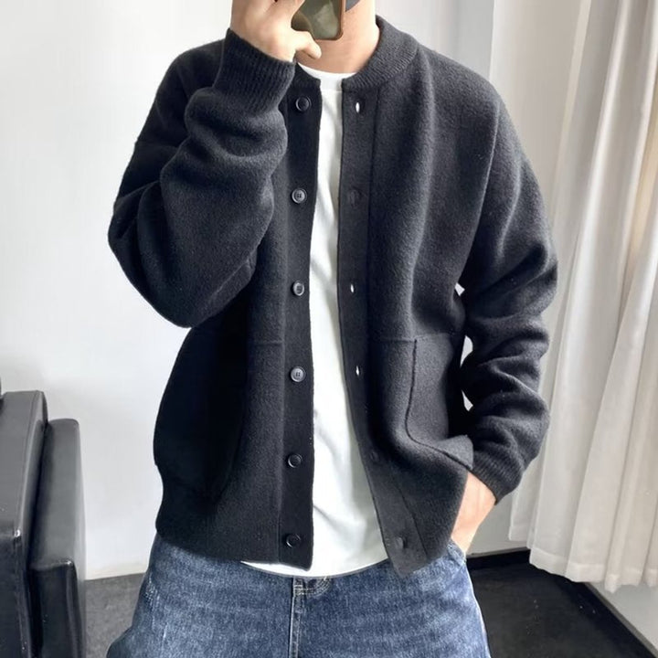 Men's Relaxed-Fit Button-Up Knit Cardigan Sweater
