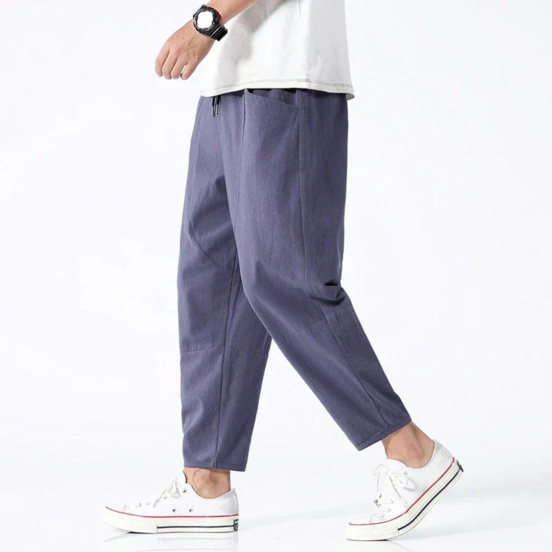 Men's Relaxed-Fit Drawstring Casual Harem Pants