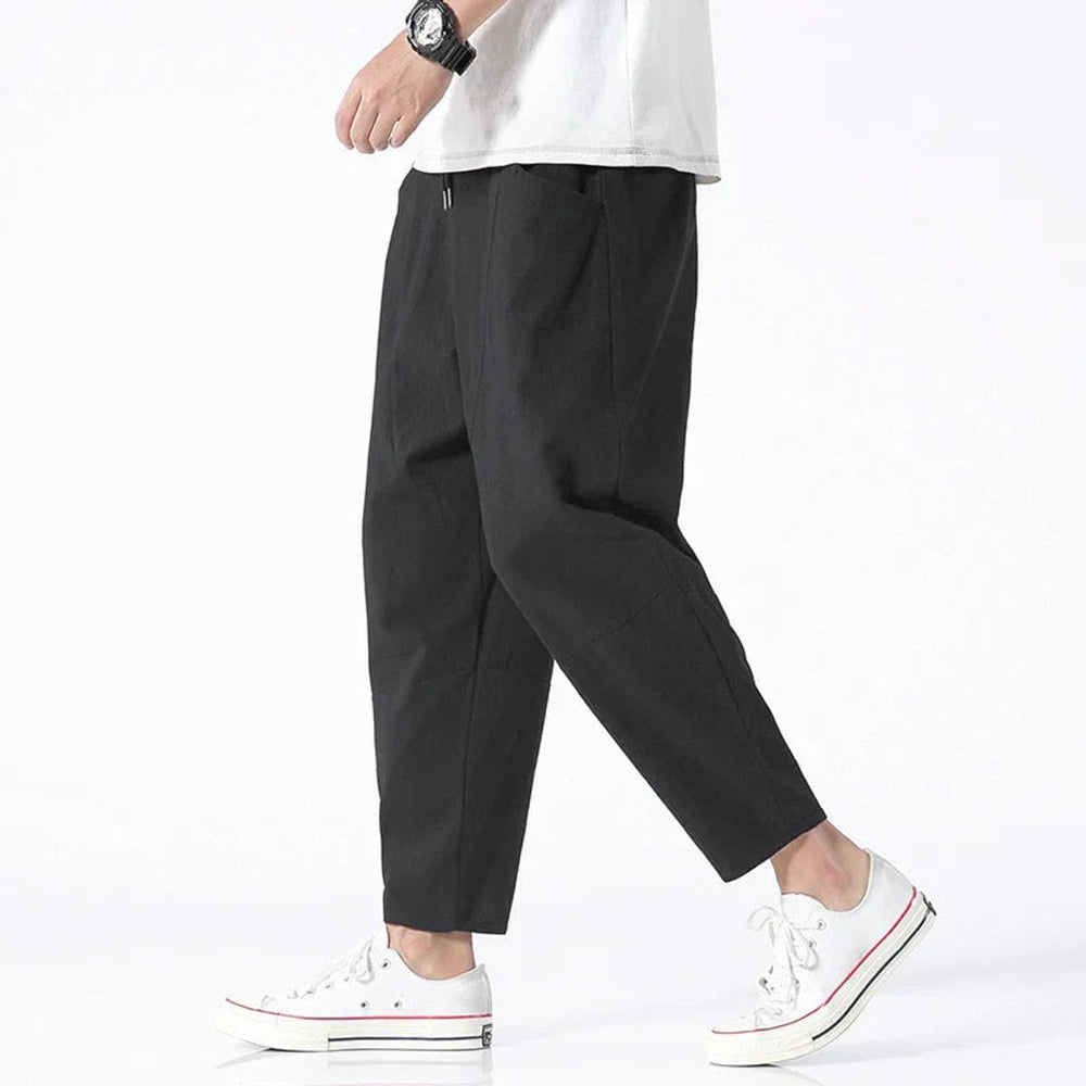 Men's Relaxed-Fit Drawstring Casual Harem Pants