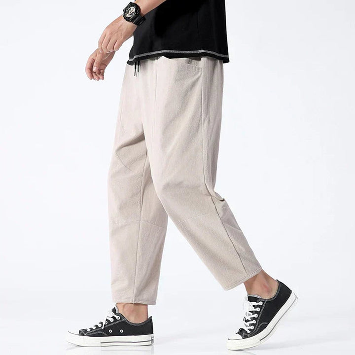 Men's Relaxed-Fit Drawstring Casual Harem Pants