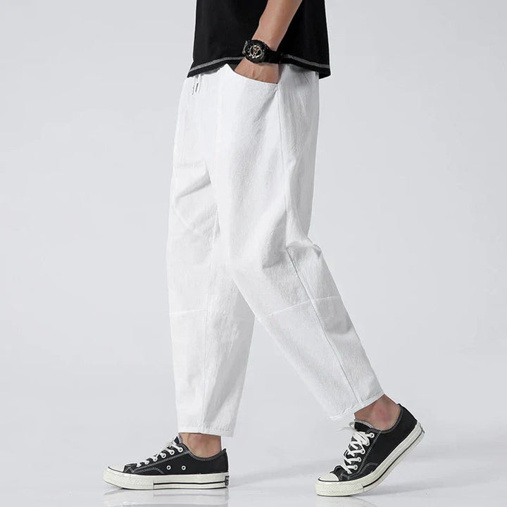 Men's Relaxed-Fit Drawstring Casual Harem Pants