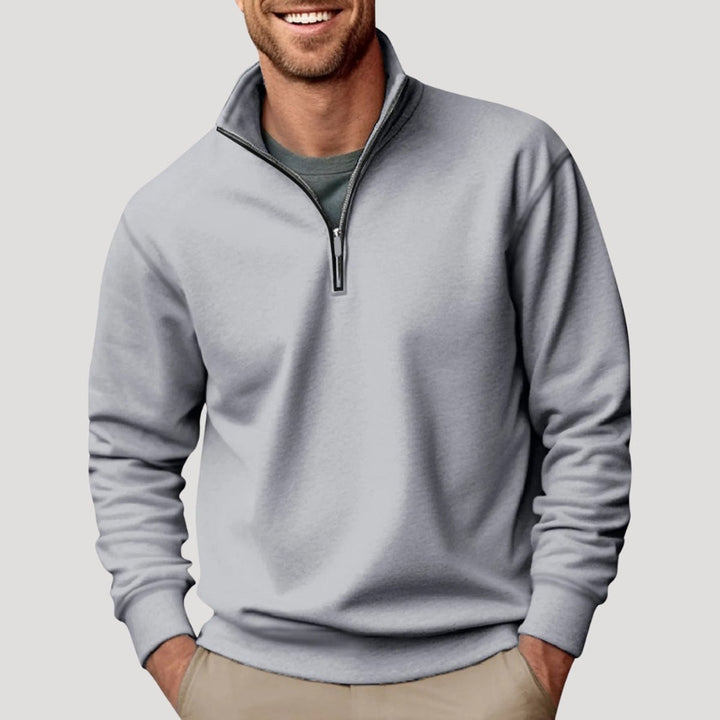 Men's Relaxed-Fit Quarter-Zip Pullover Sweatshirt