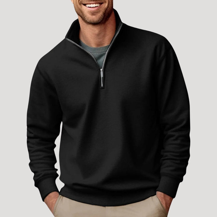 Men's Relaxed-Fit Quarter-Zip Pullover Sweatshirt